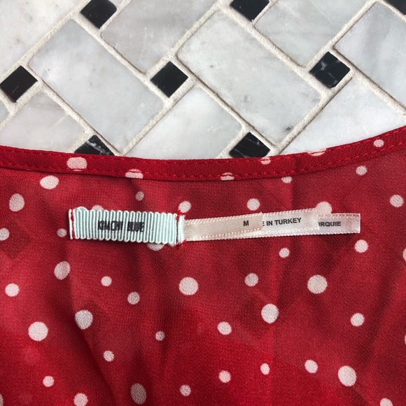 Urban Outfitters red and white polka dot top - Picture 4 of 4